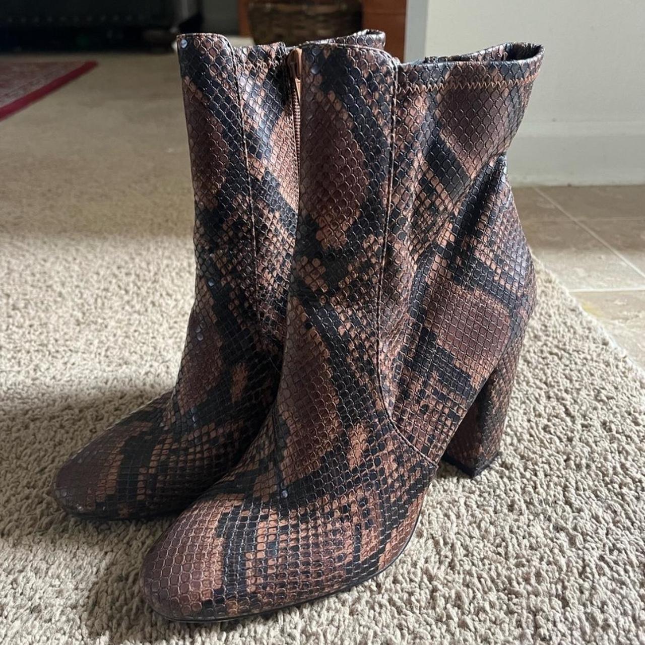 Fake snakeskin outlet boots