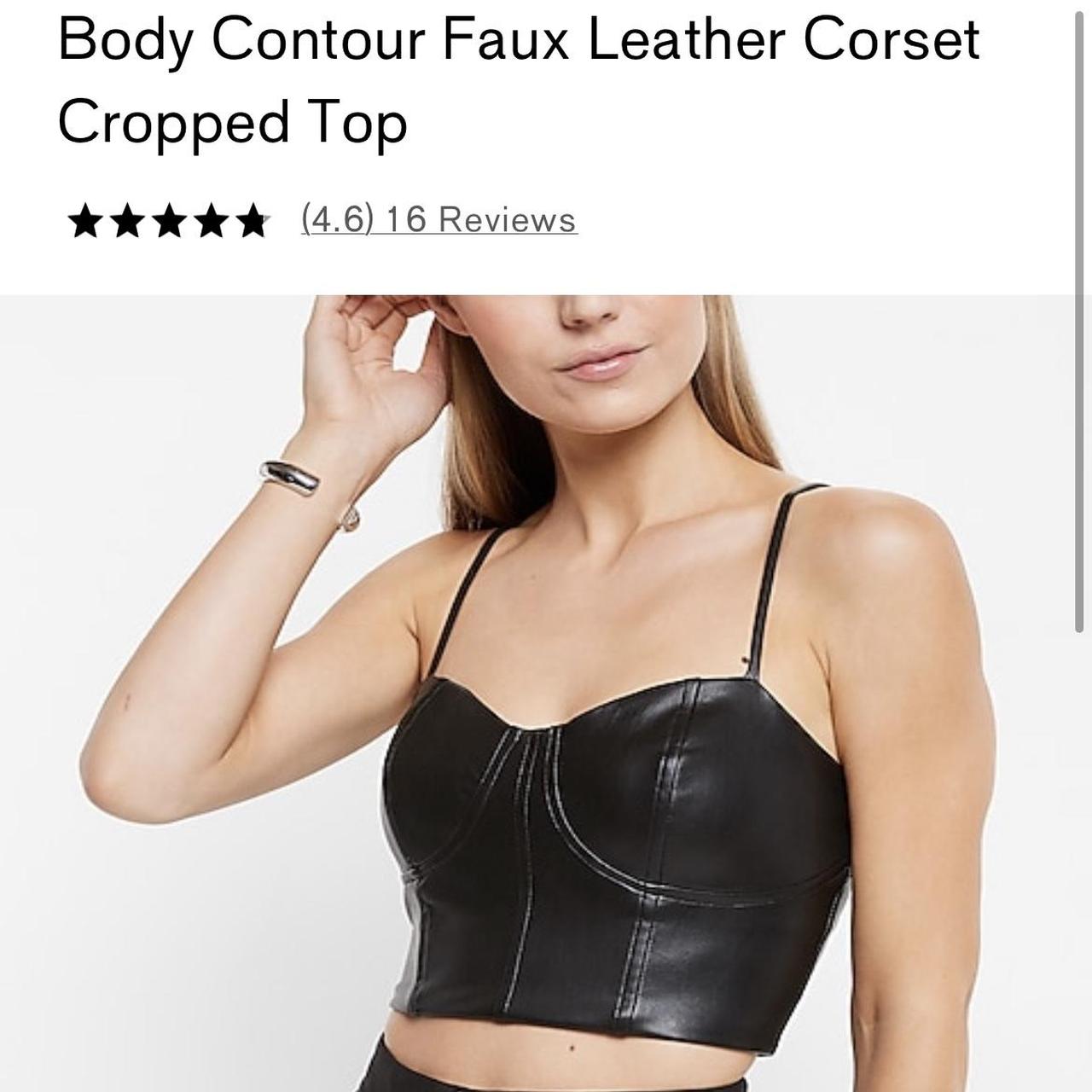 express body contour leather corset top brand new w - Depop