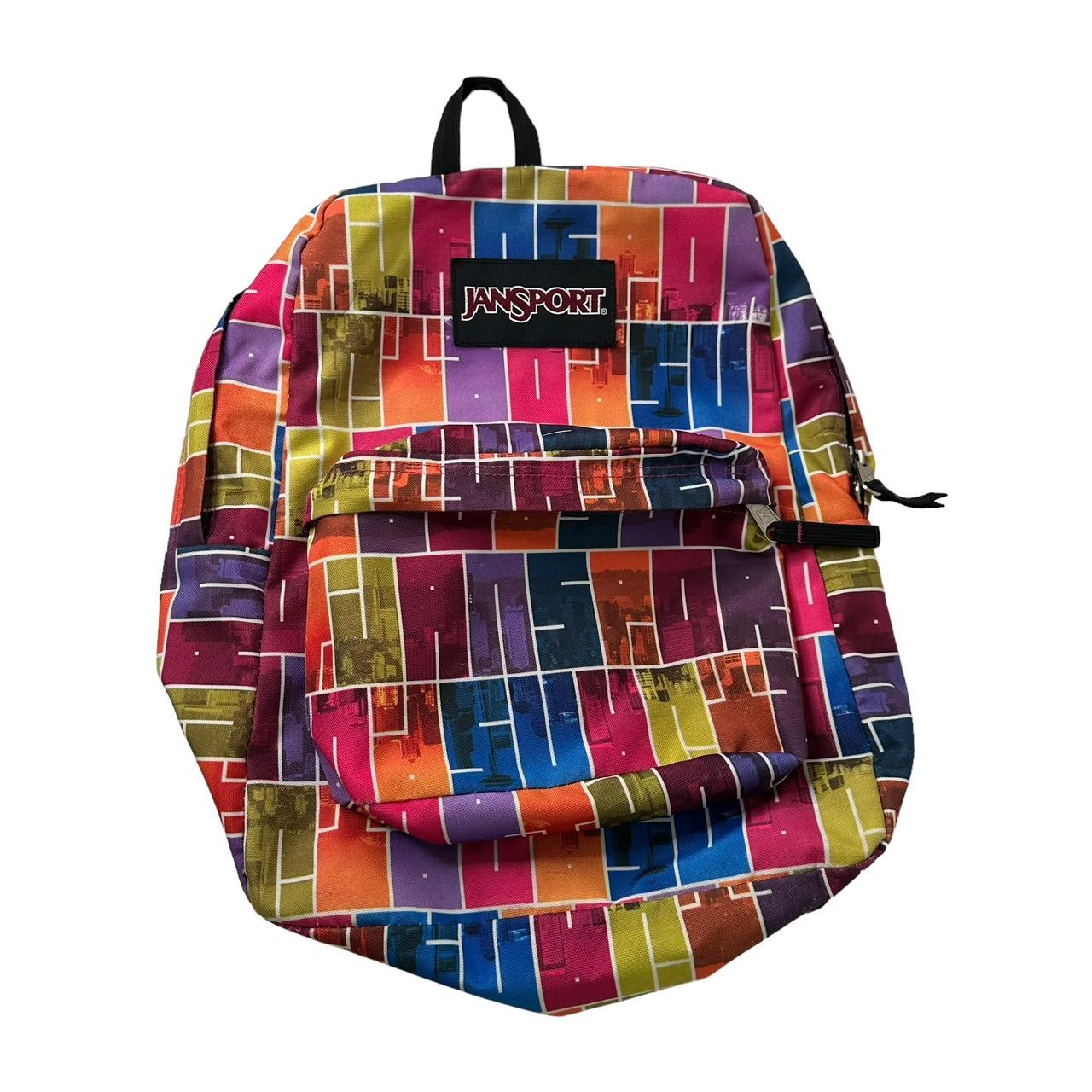 Jansport Backpack Rainbow Multicolor Rare Good