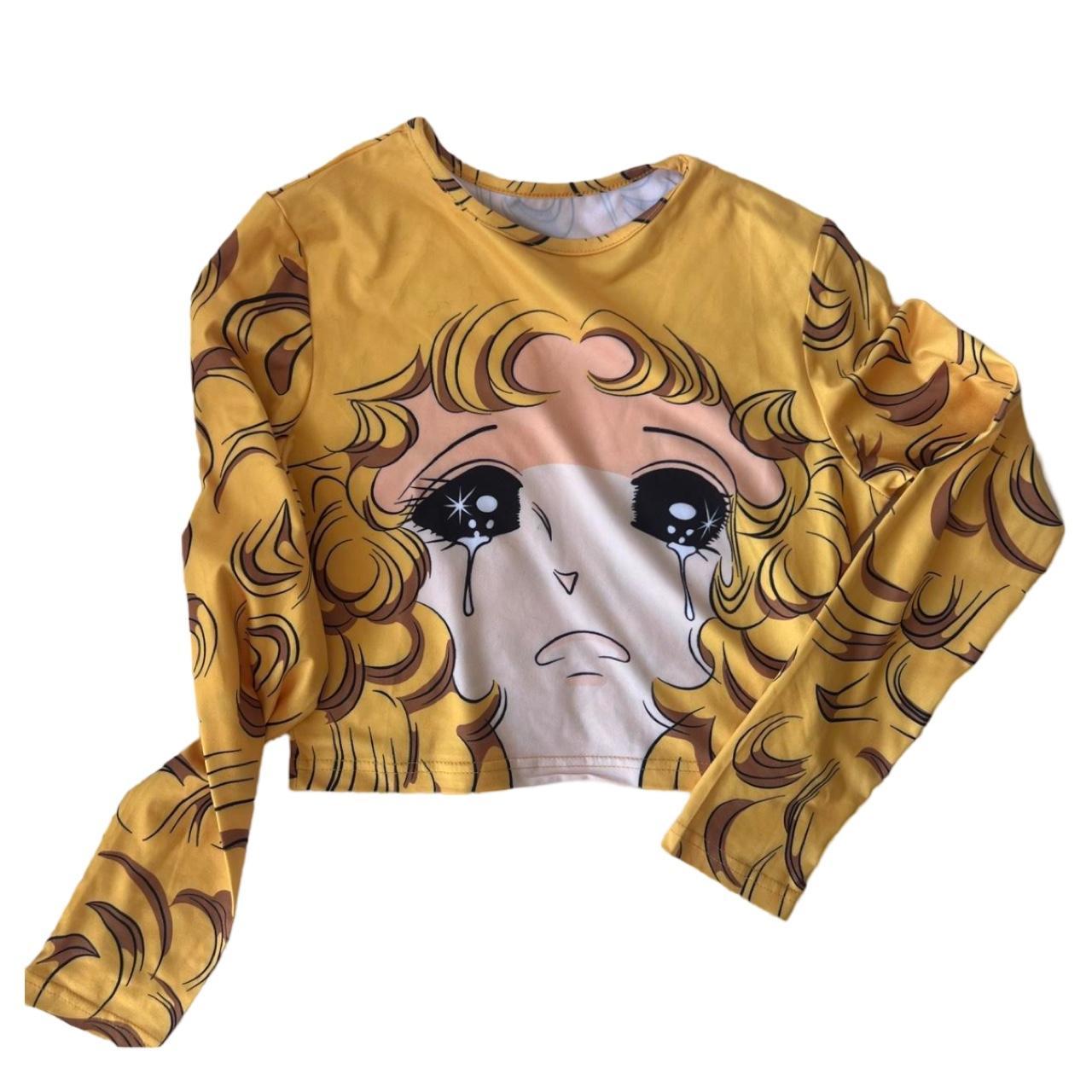 Push Button like Sailor Moon Crying Face long sleeve | Depop Push Button like Sailor Moon Crying Face long sleeve | Depop