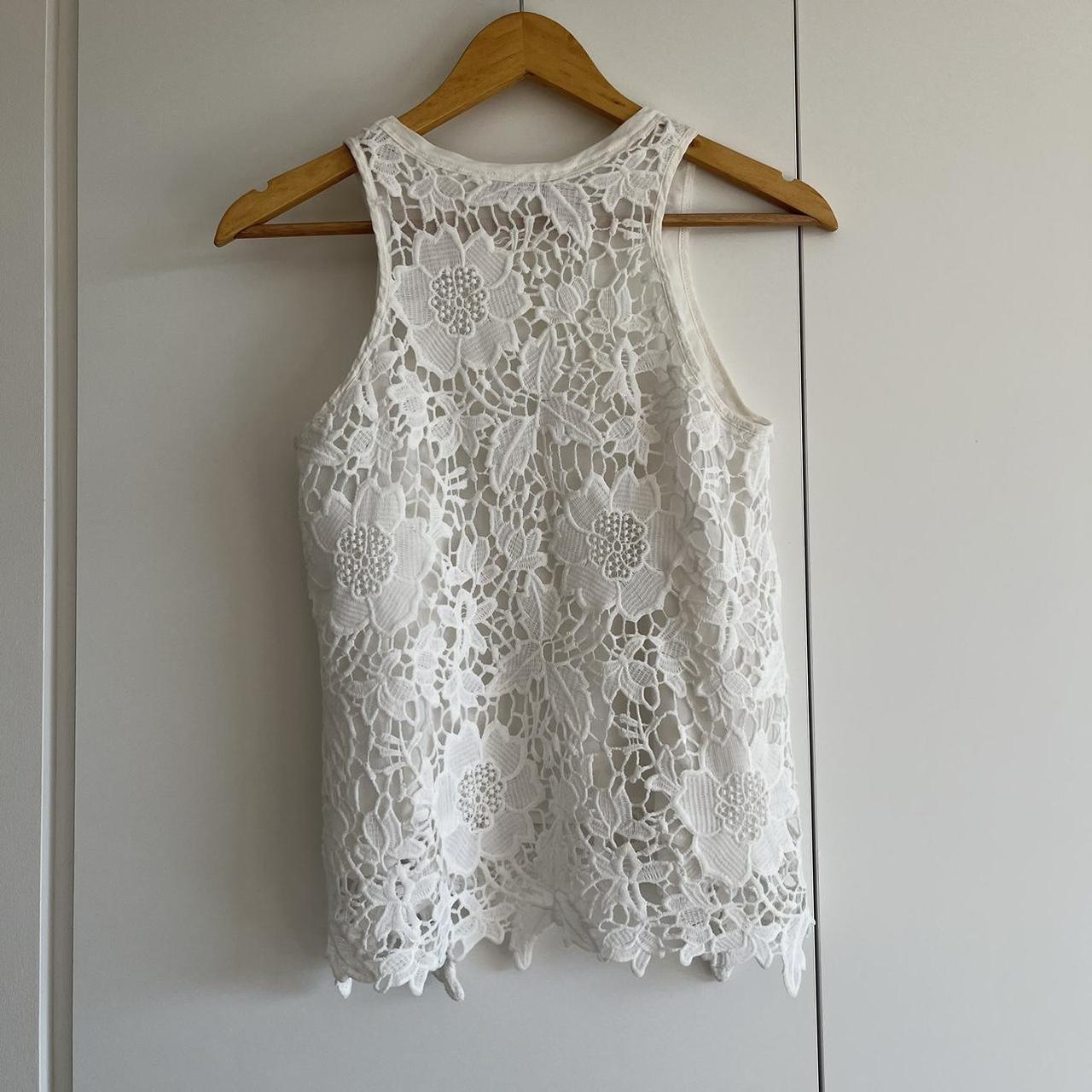 Zara white lace/broderie anglaise Depop