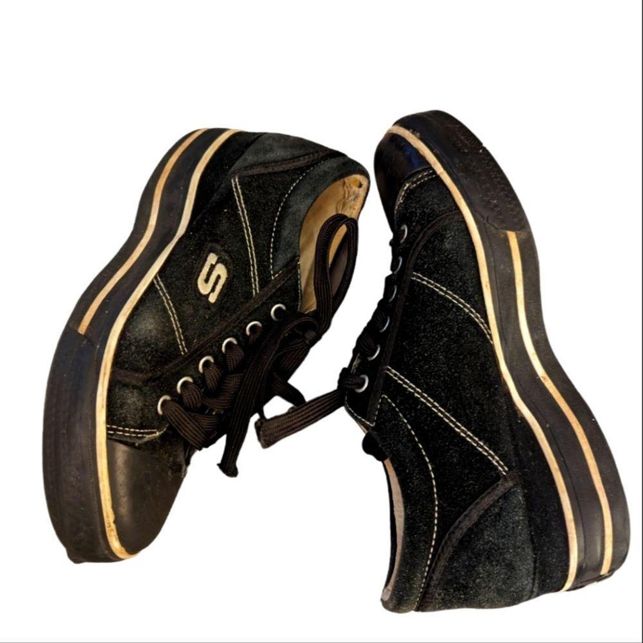 Skechers vintage black suede shoes - size 6... - Depop