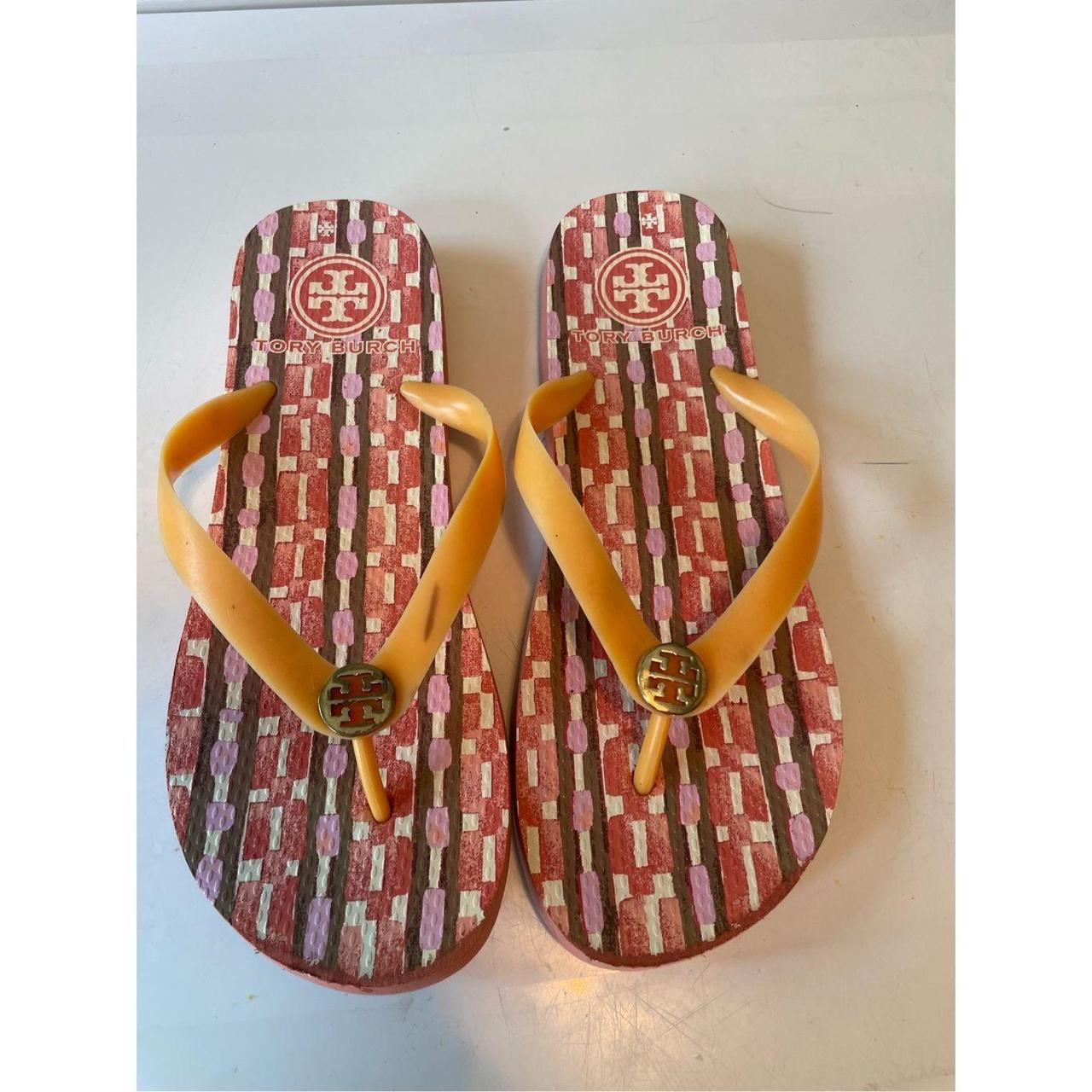 Tory burch outlet orange flip flops