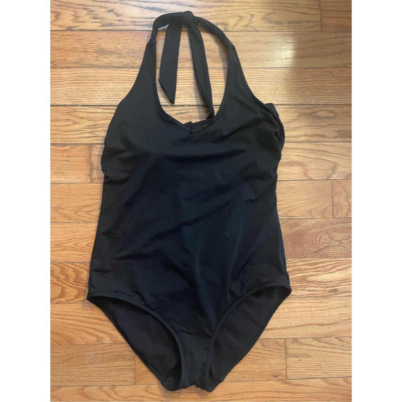 Athleta Women's Black Swimsuitonepiece Depop