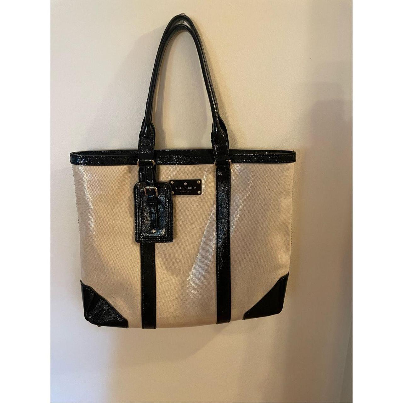 Kate spade 2024 black patent tote