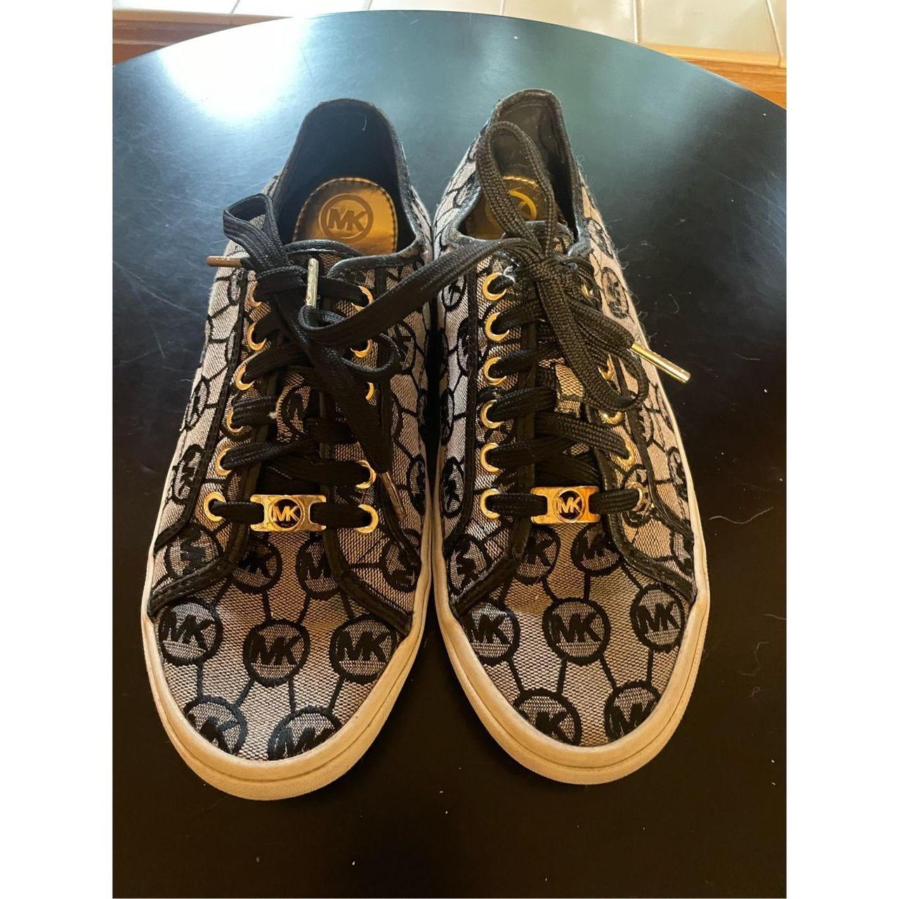 Michael kors store sneakers black gold