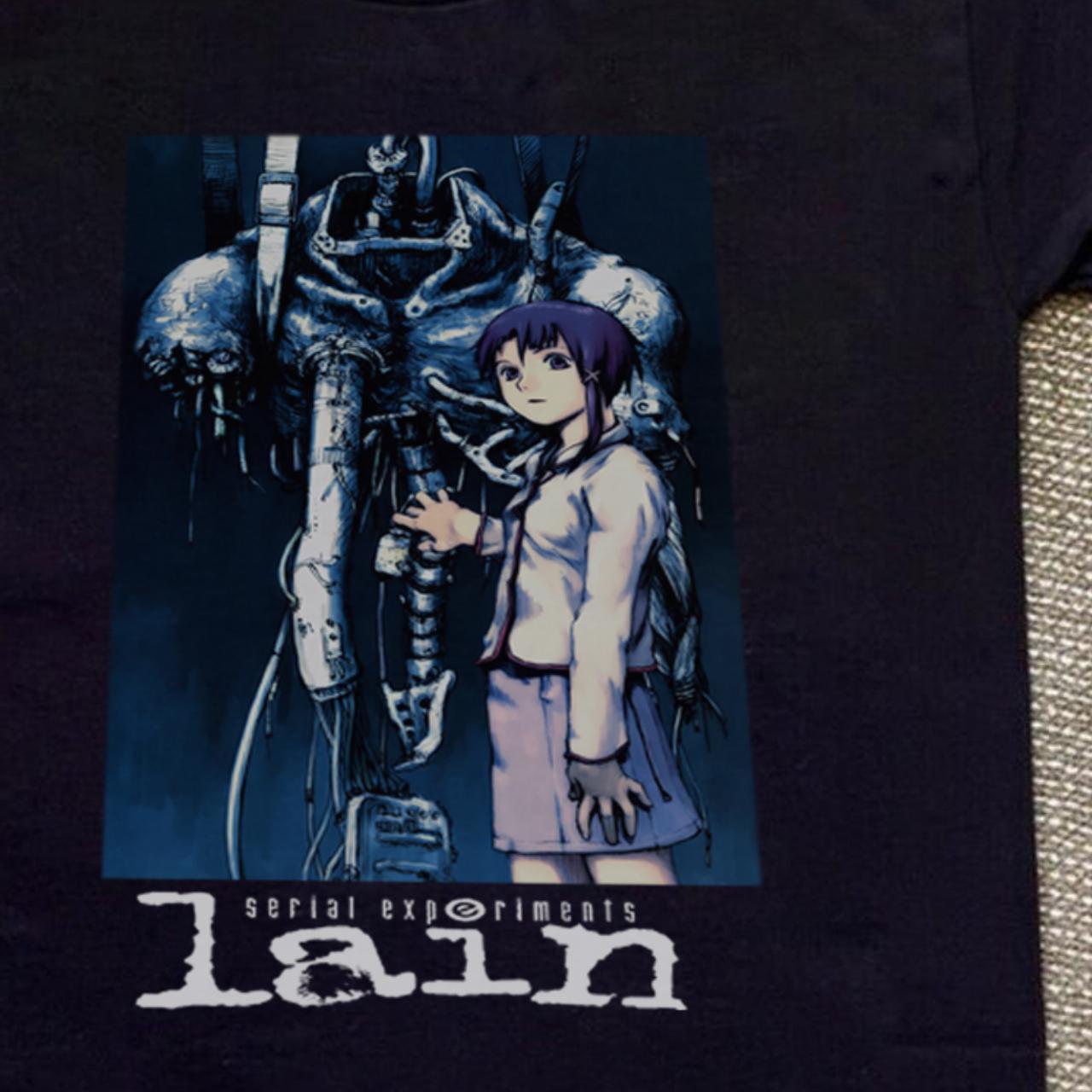 serial experiments lain T-shirt INFOPNOGRAPHY L SIZE ANIME Rare