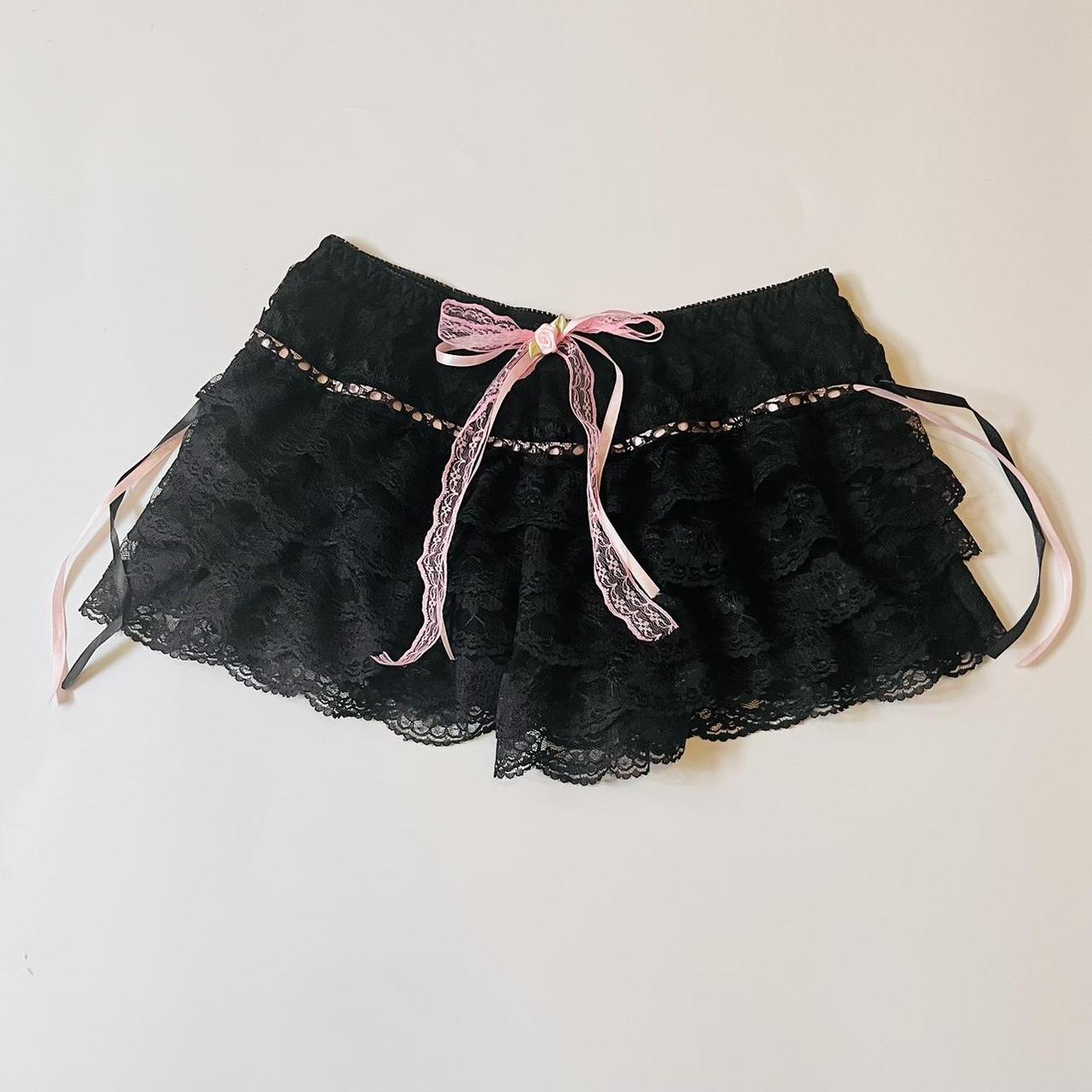 “Kuromi” black lace custom bloomer shorts... - Depop