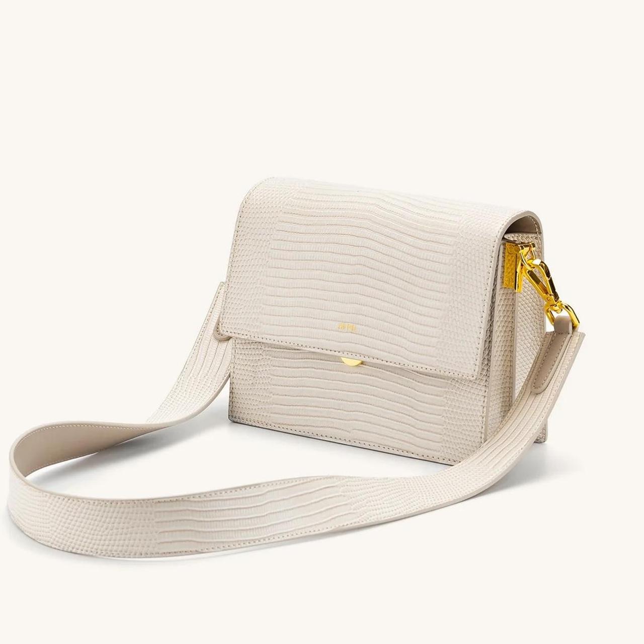 JW Pei MINI FLAP CROSSBODY IVORY LIZARD Only worn... Depop