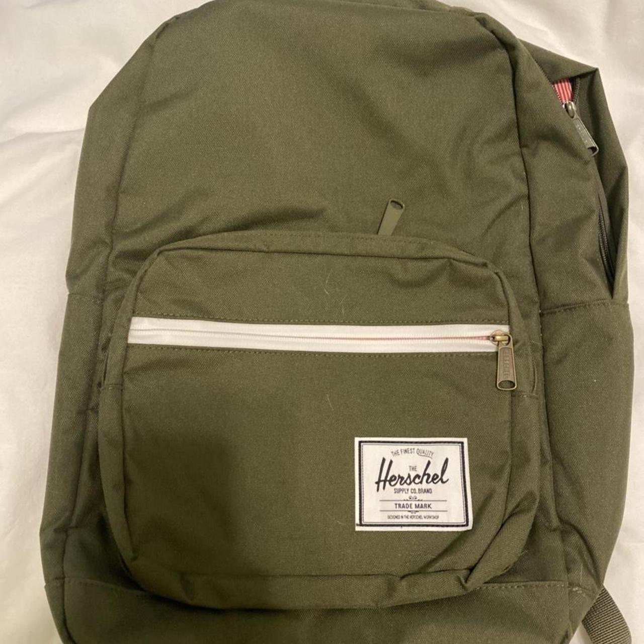 Herschel backpack Dark olive Never been used Perfect... - Depop