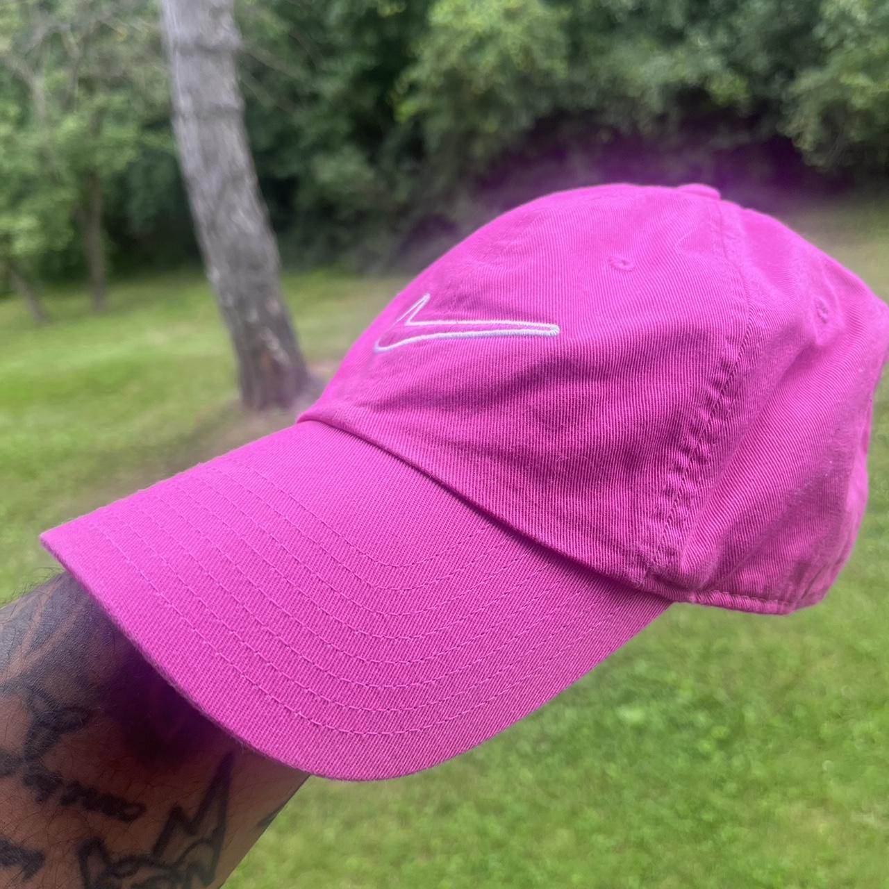 PINK NIKE HAT no flaws Depop