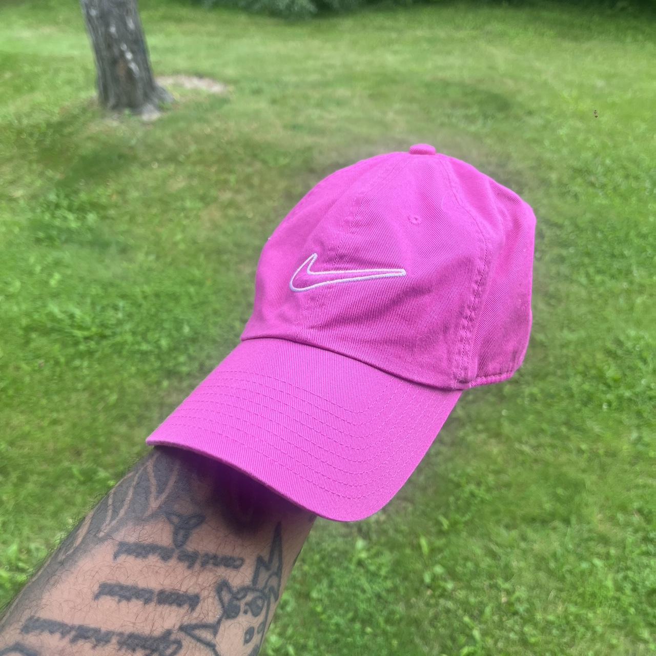 PINK NIKE HAT no flaws Depop