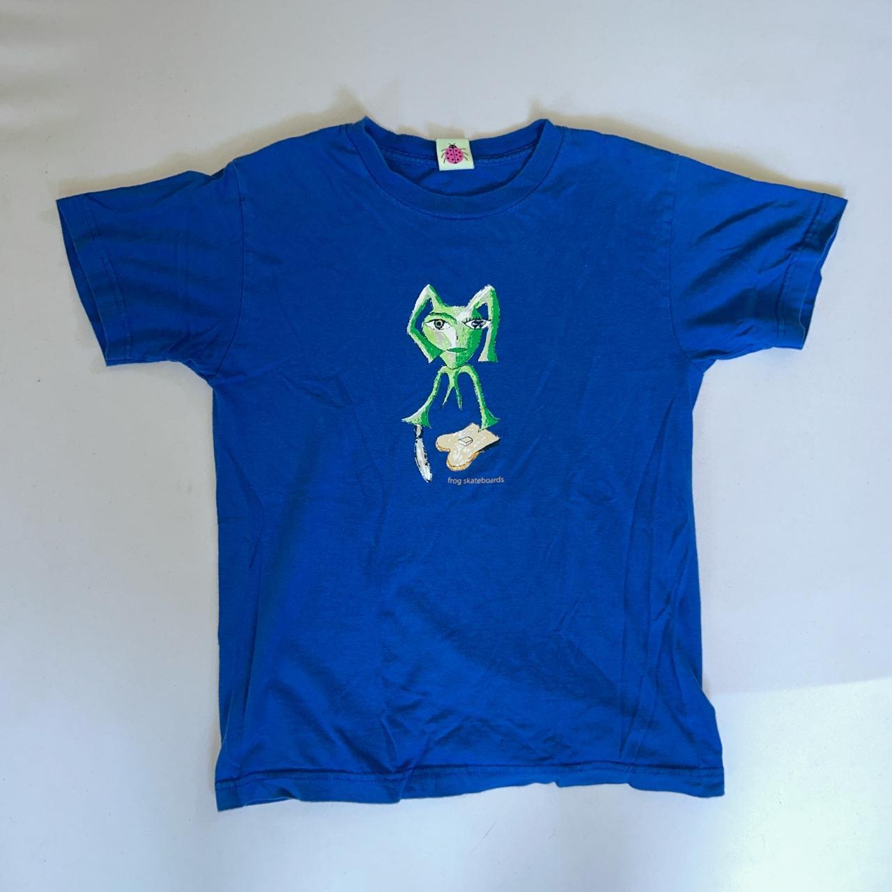 Frog blue butter t shirt small - Depop