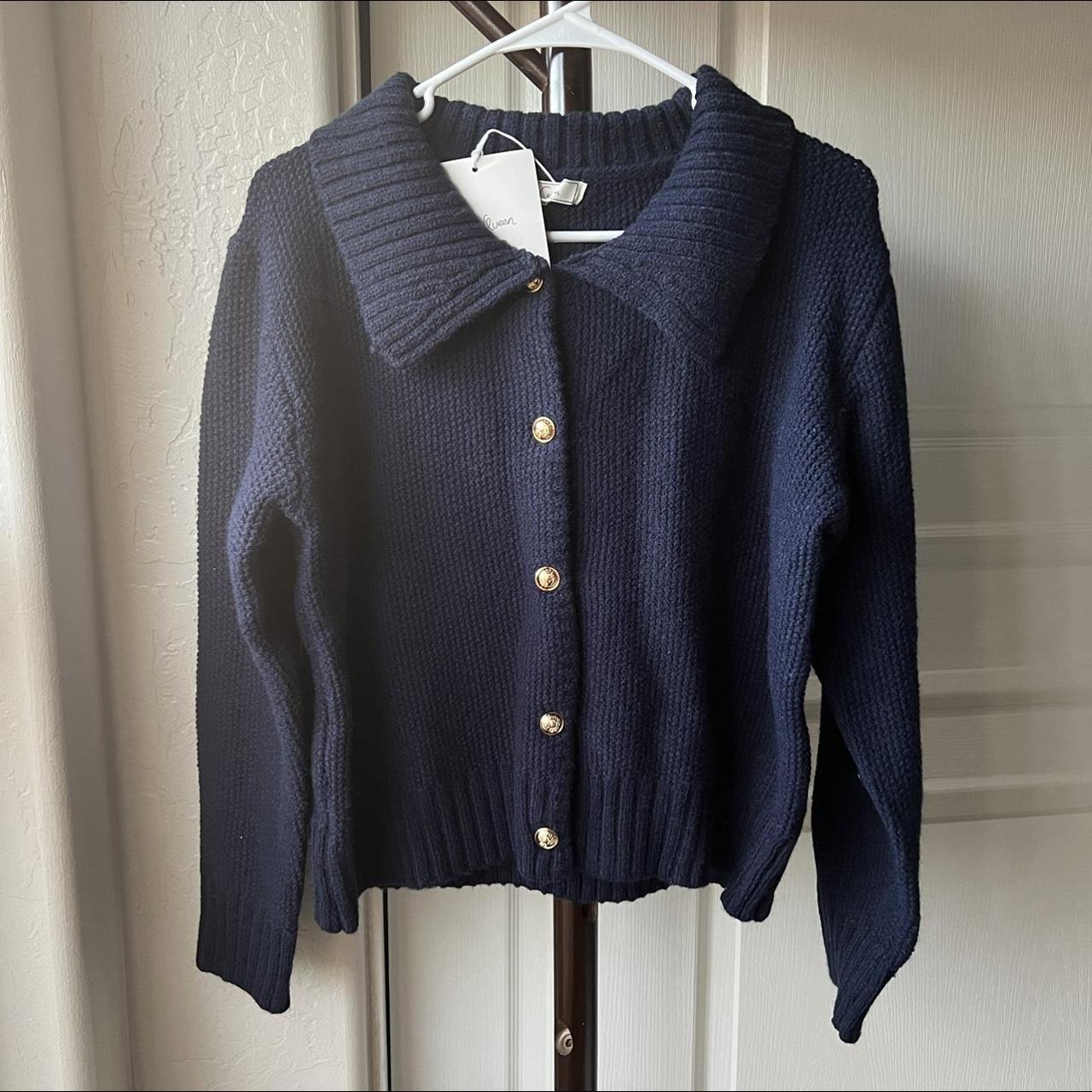 New dark blue cardigan - Depop