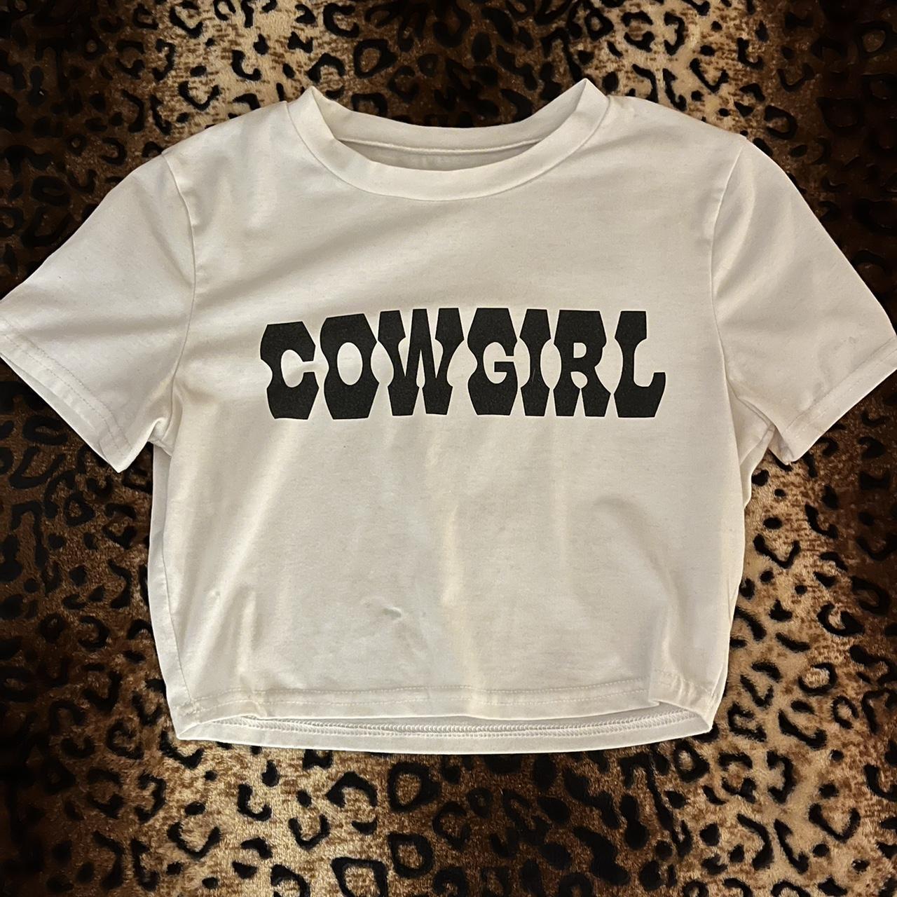 Super cute simple cowgirl white crop top, has one... - Depop