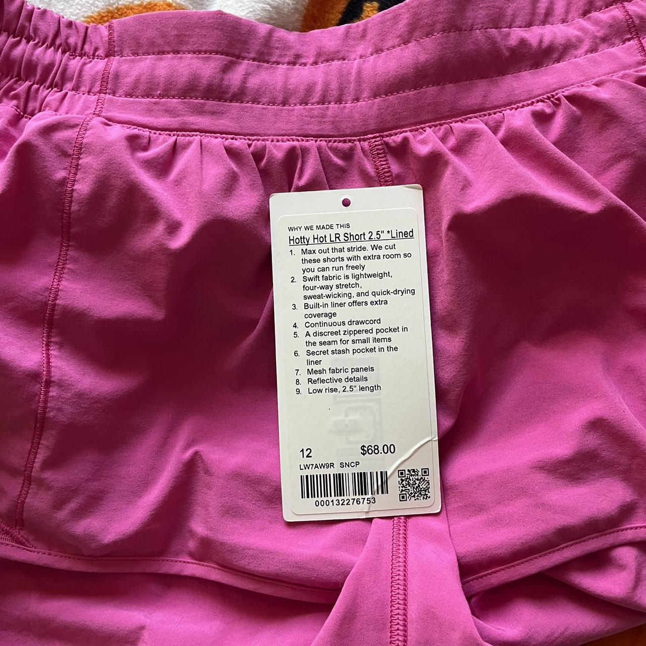 Lululemon Sonic Pink Hotty Hot Low-Rise 2.5” shorts... - Depop