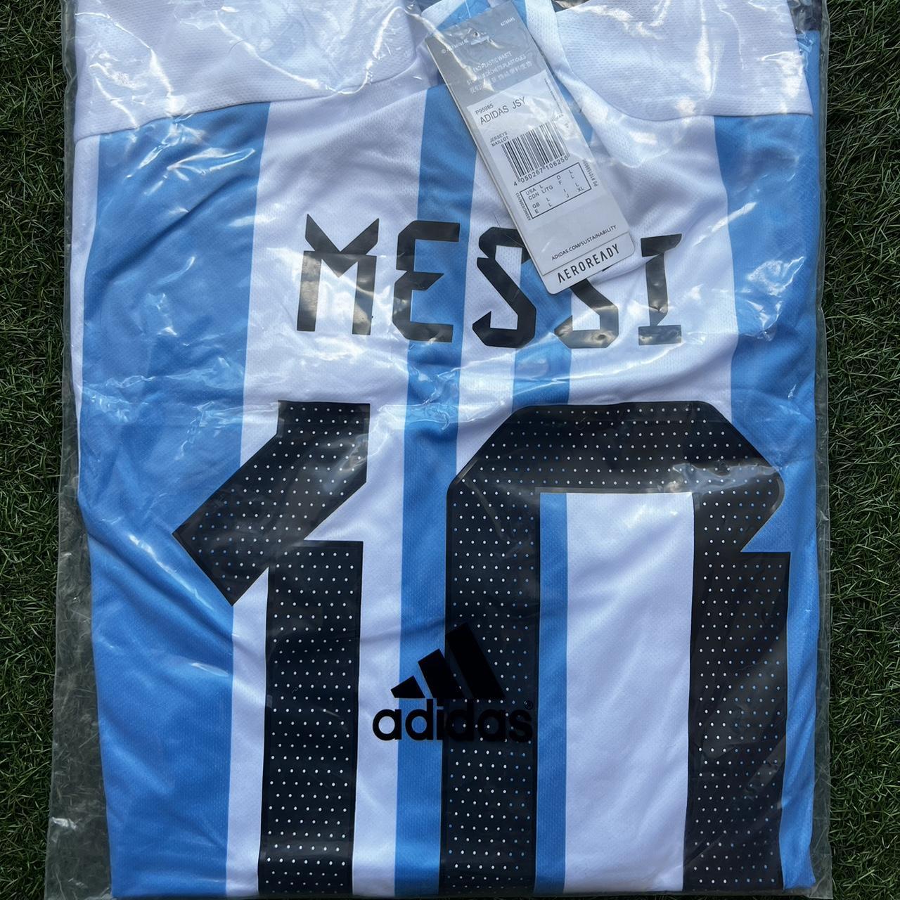 adidas, Shirts, Adidas Argentina Jersey 223 With 3 Stars Messi 0 Sizes M  And S