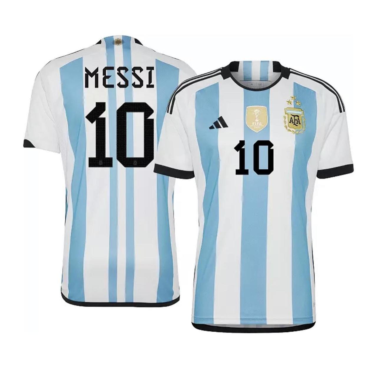 Adidas World Cup 2022 Messi Argentina 3 stars Jersey - Depop