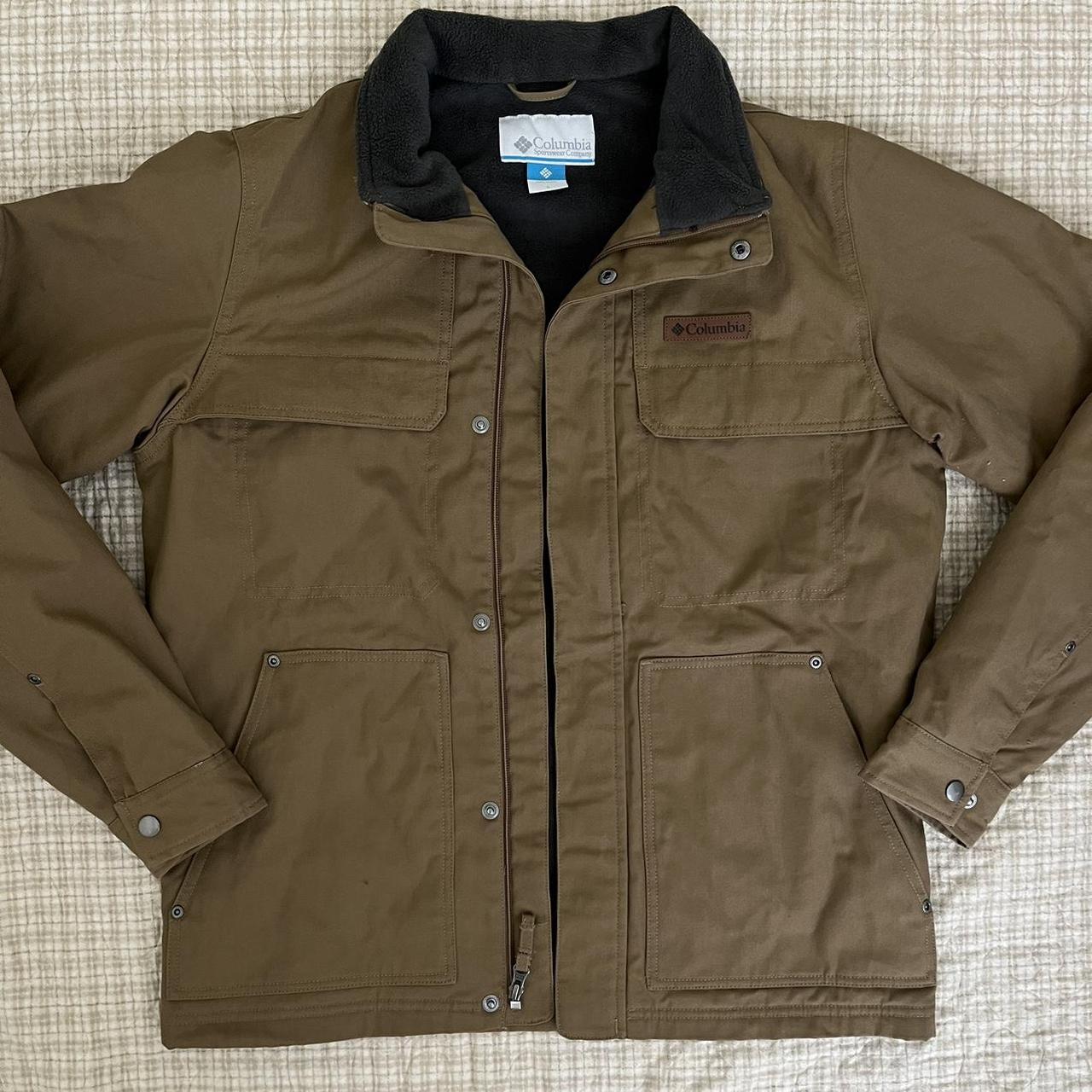 Columbia men's canvas jacket fits a men's small or... Depop