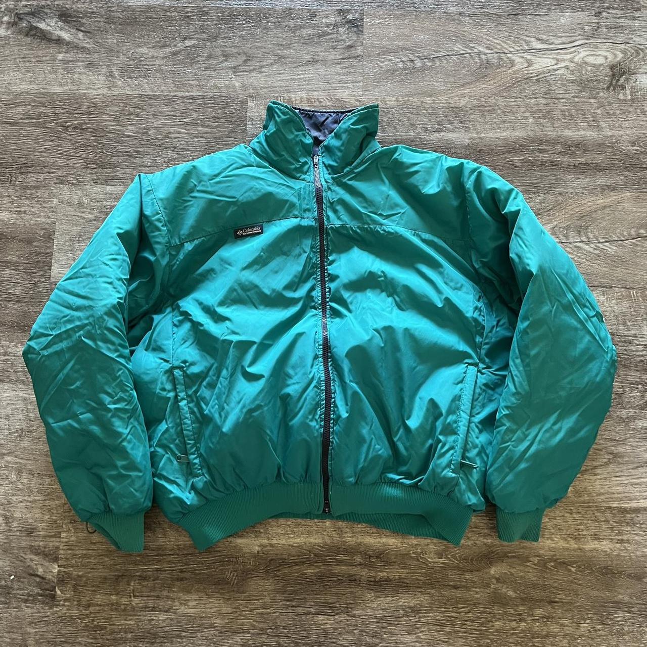 VTG 90s Columbia goose down bomber jacket Men's XL... Depop