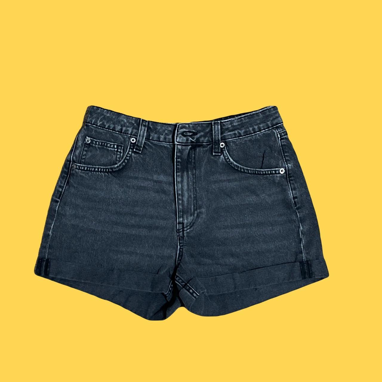 BAGGY FIT BLACK DENIM SHORTS Depop