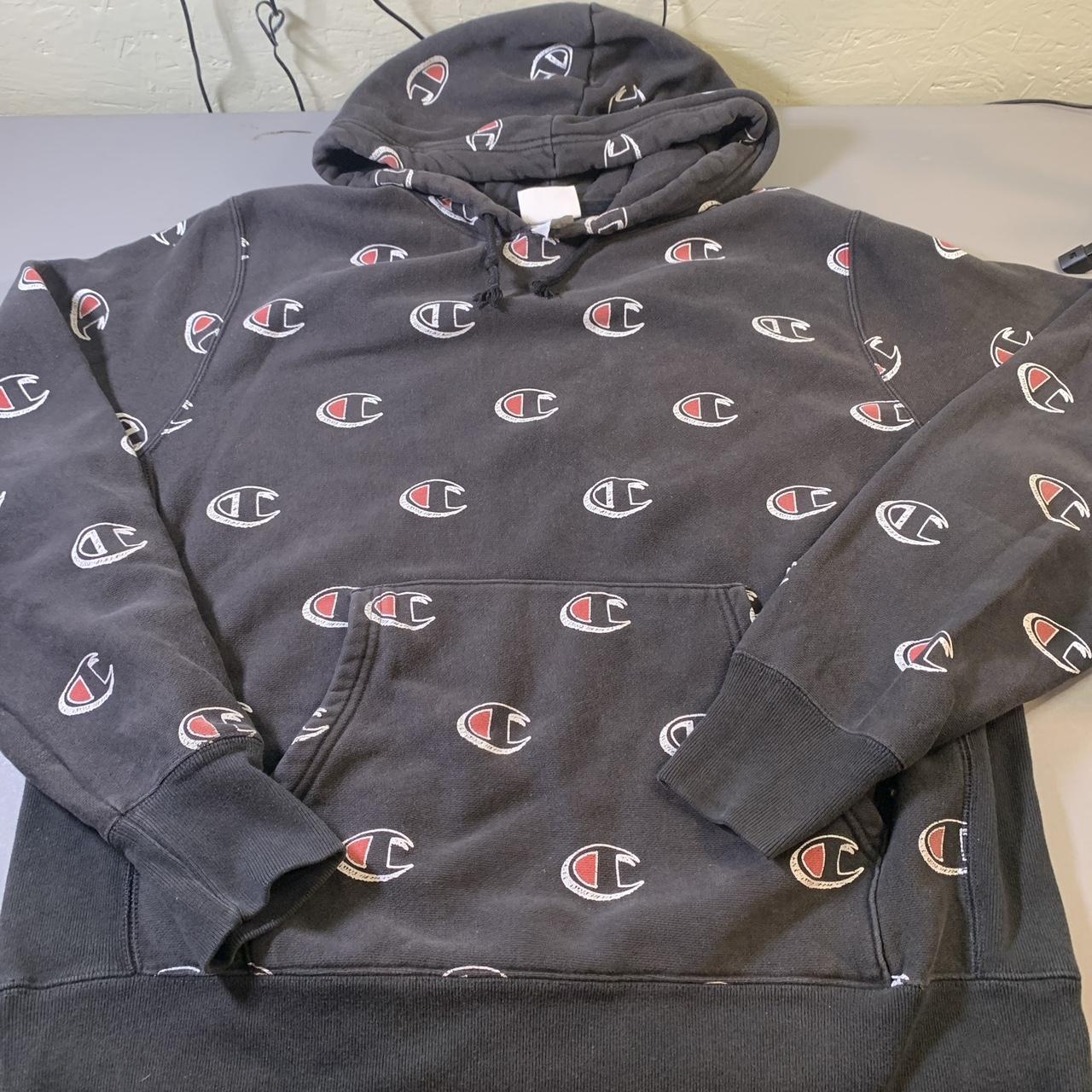 Champion hoodie hot sale multi logo