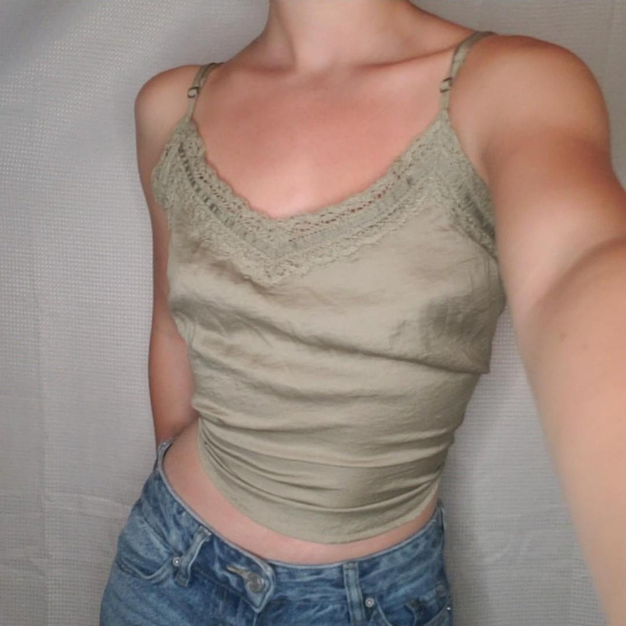 Green Lace Tank Top, Brand: Hollister , Size