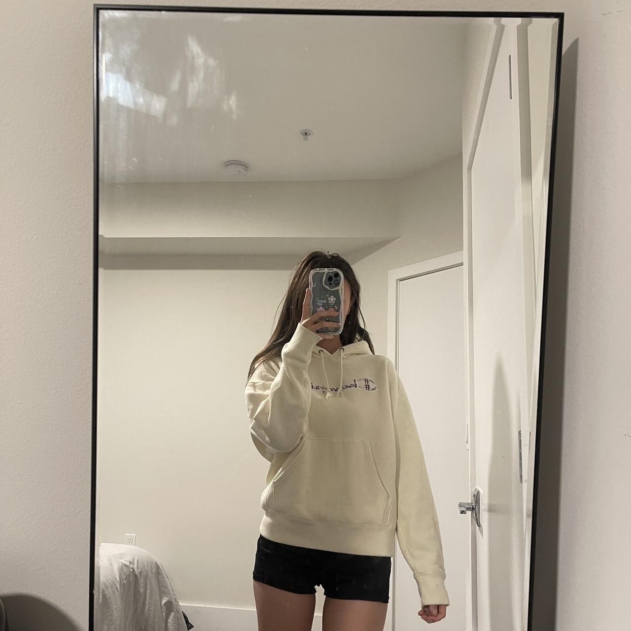 Champion cream hoodie from urban outfitters. Depop