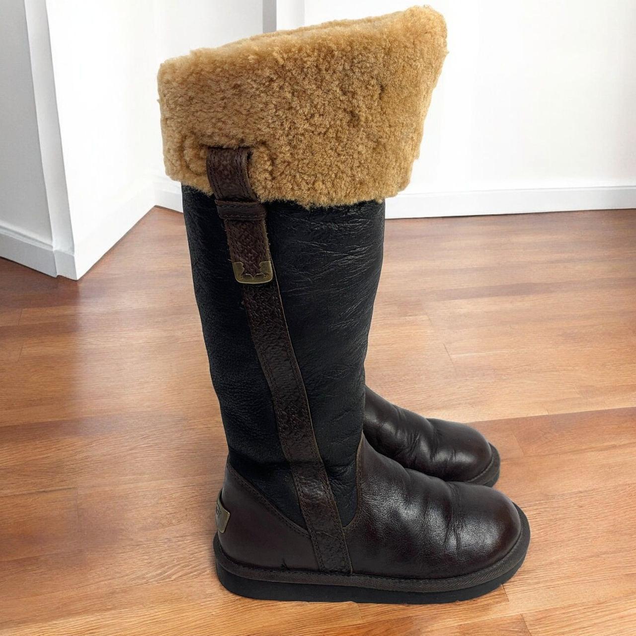 UGG Australia Locarno Brown Leather Sheepskin Lined. Depop