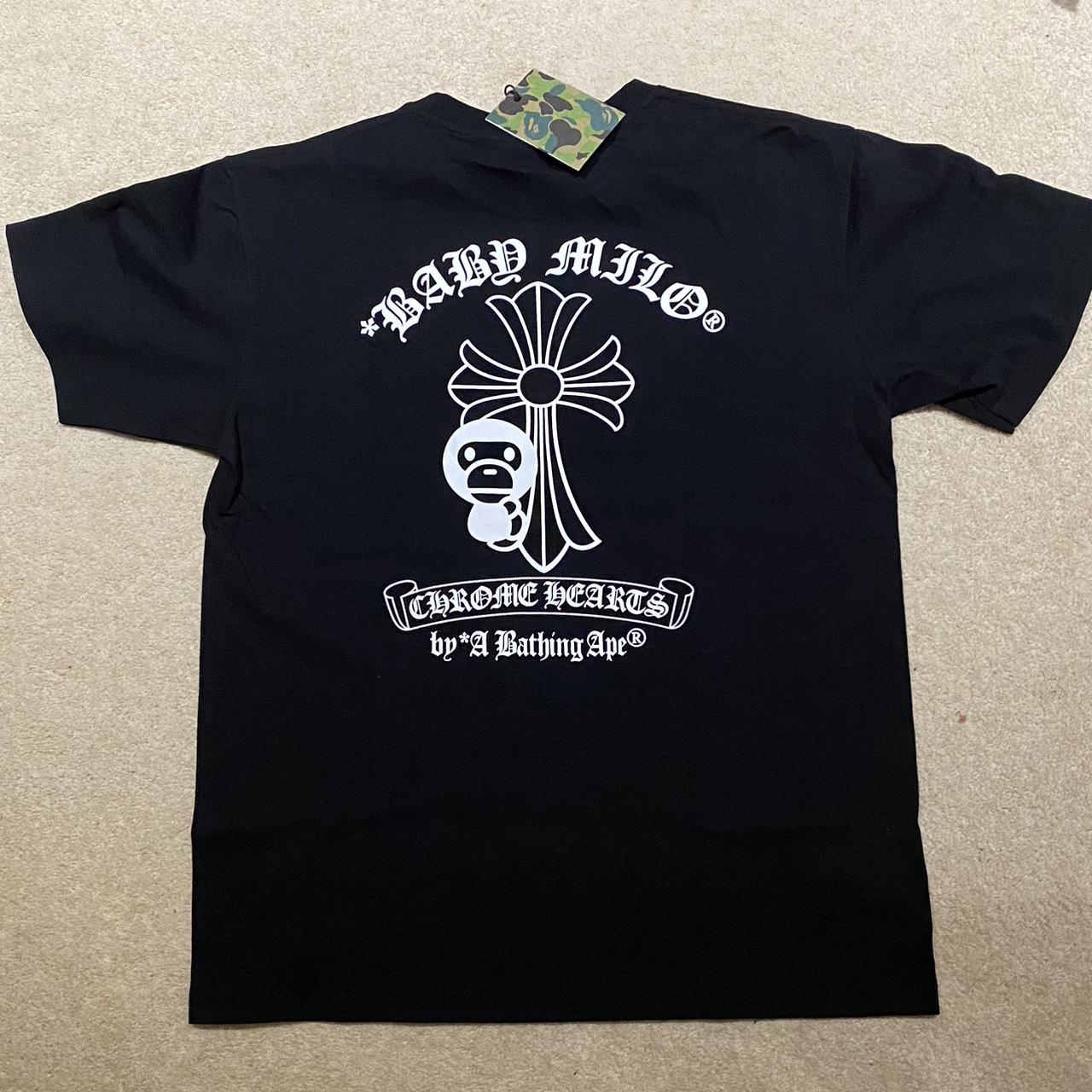 Bape X Chrome Hearts Tee Black Colour (white On My - Depop