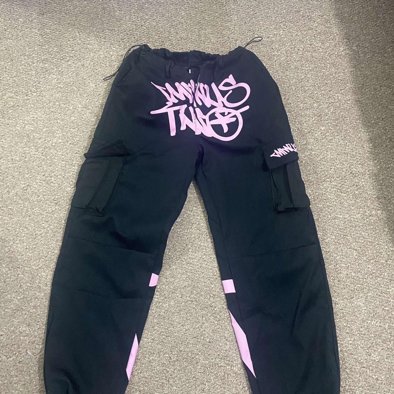 Minus Two Cargos - Black and Pink Only worn once to... - Depop