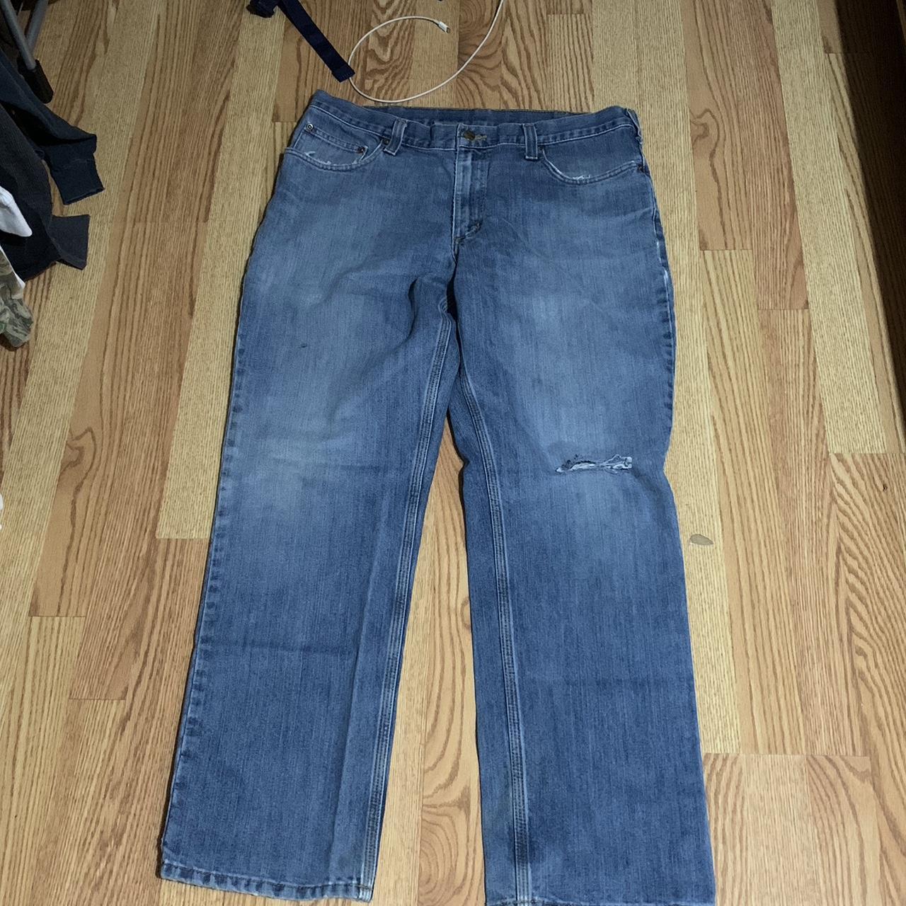 Men’s vintage denim Carharrt pants 36x32 Some... - Depop