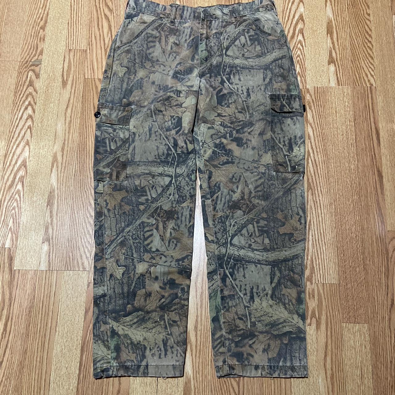 Vintage camo pants 38x32 Tear on left back pocket... - Depop