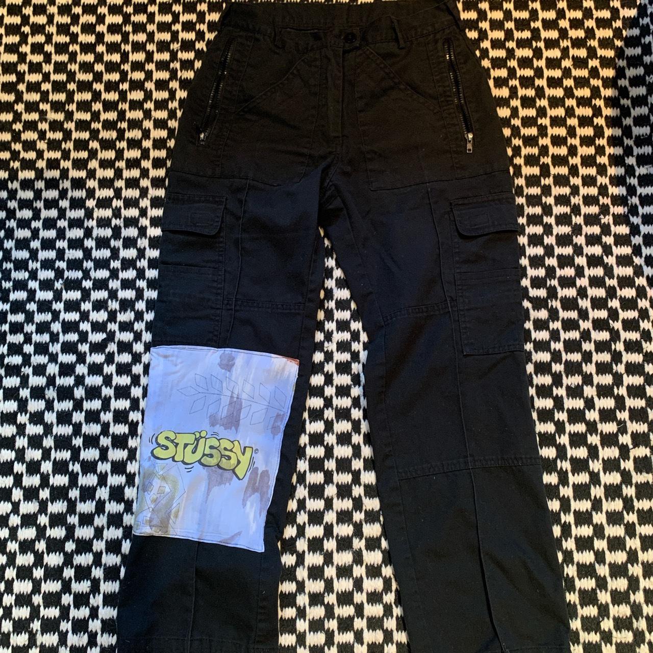 Stussy Cargo Trousers Black combat / utility pants... - Depop