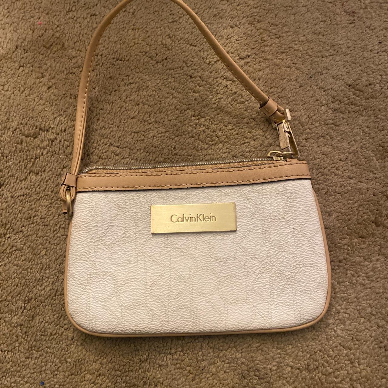 Calvin Klein monogram print crossbody bag, straps - Depop