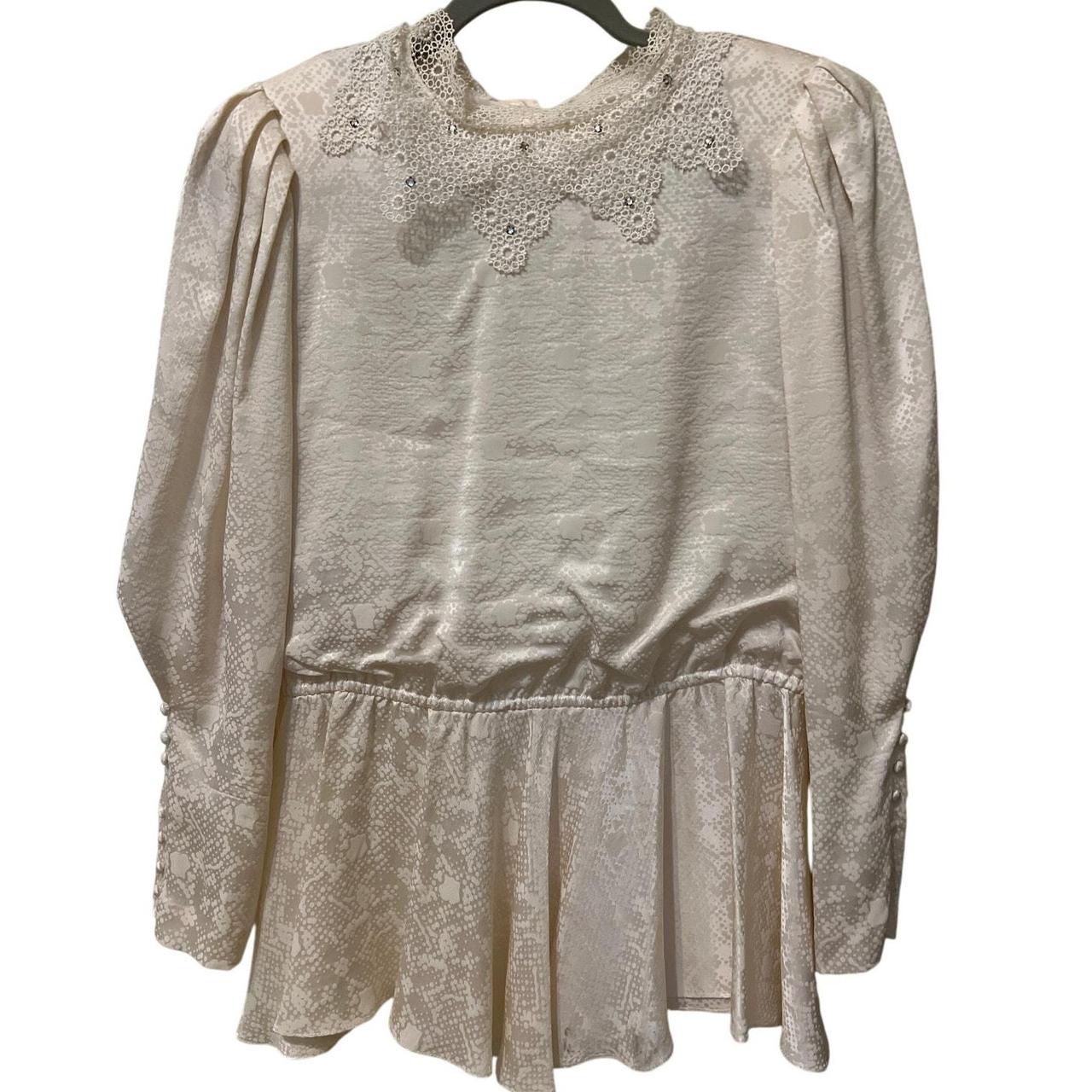 Source Unknown Women's Blouse - Cream - 8 – Vinta… - image 1
