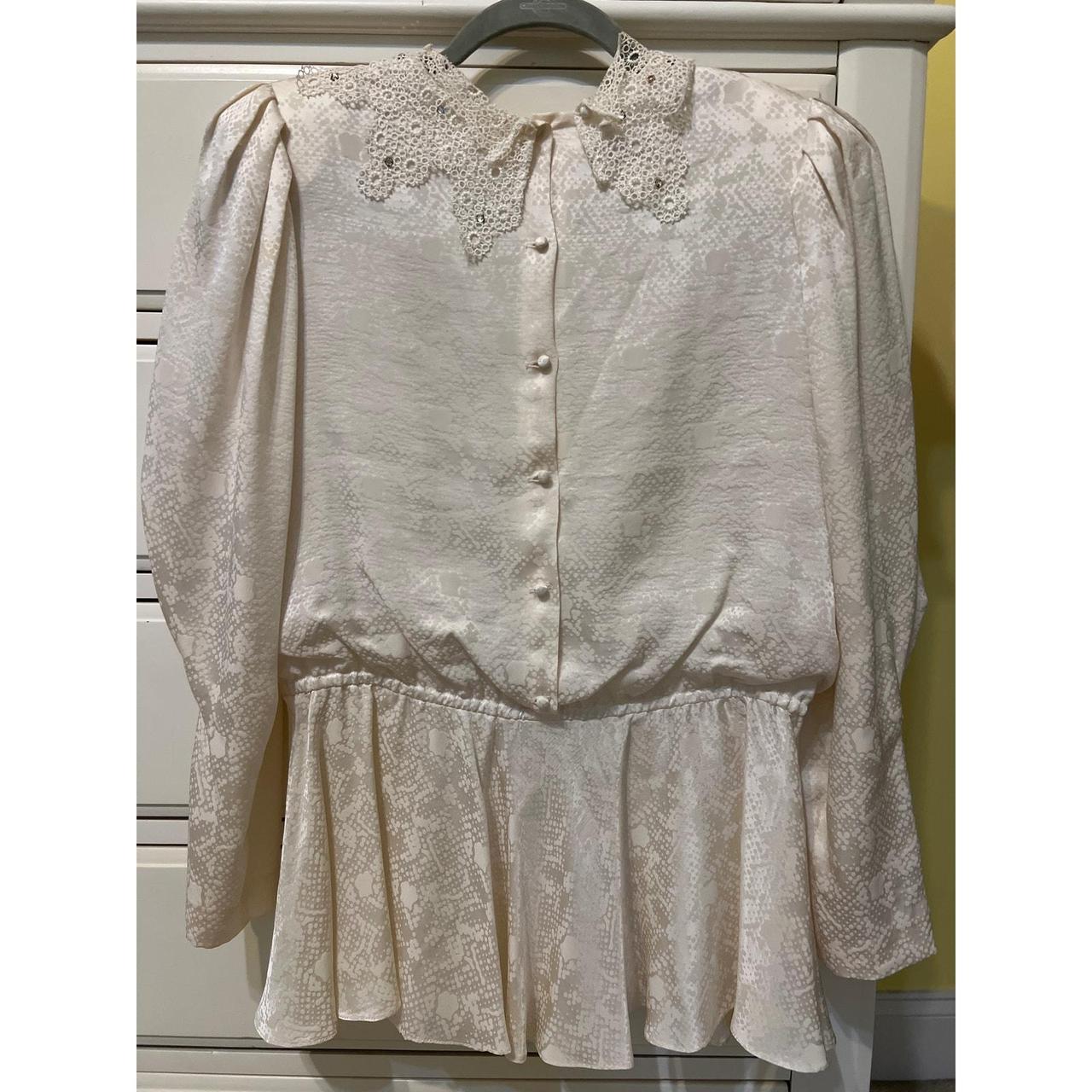 Source Unknown Women's Blouse - Cream - 8 – Vinta… - image 6