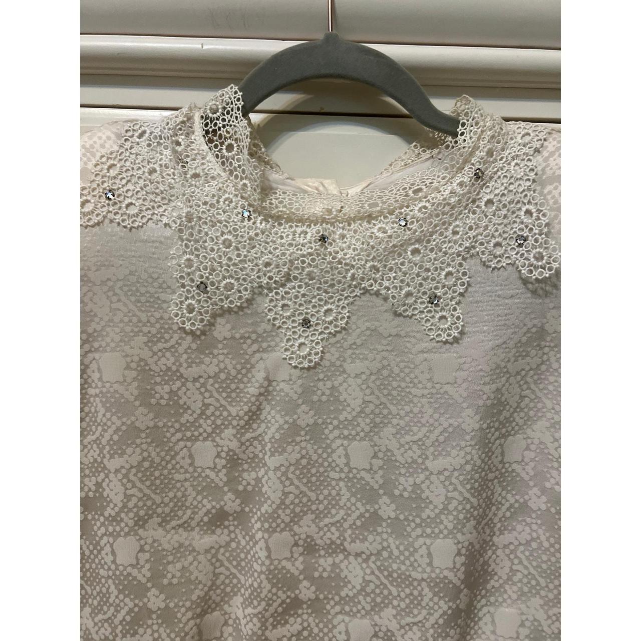 Source Unknown Women's Blouse - Cream - 8 – Vinta… - image 3