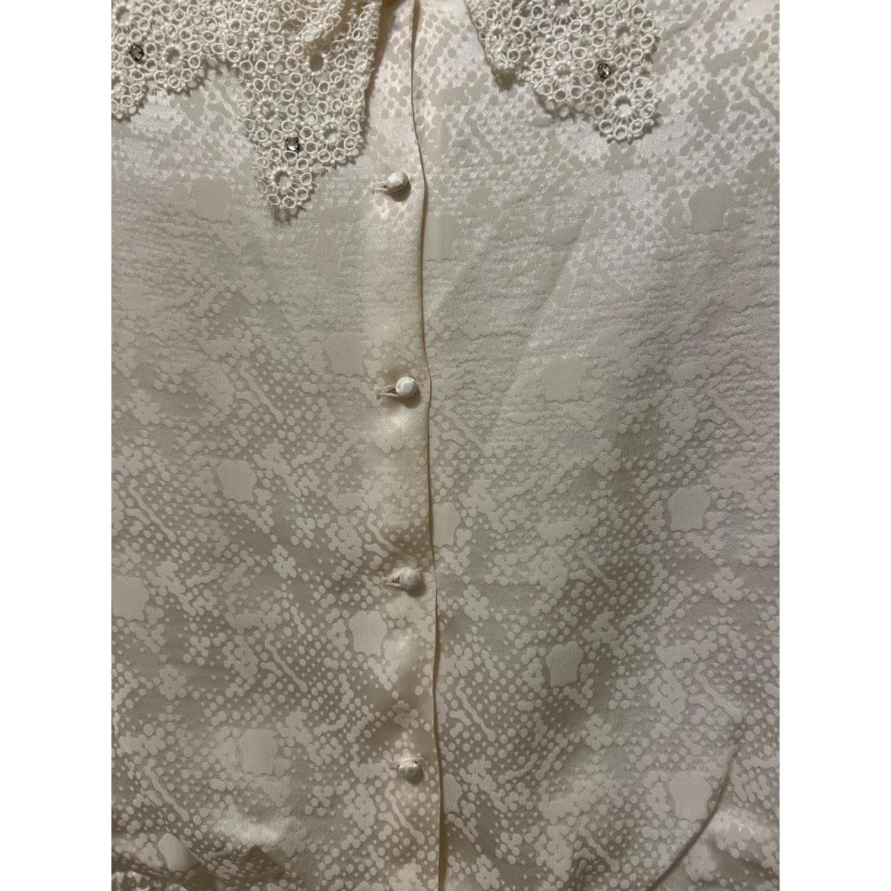 Source Unknown Women's Blouse - Cream - 8 – Vinta… - image 7