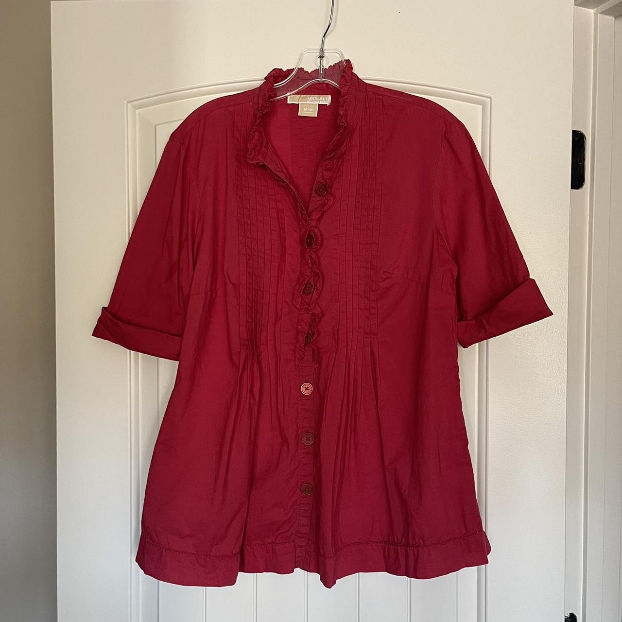 Michael kors cheap red blouse