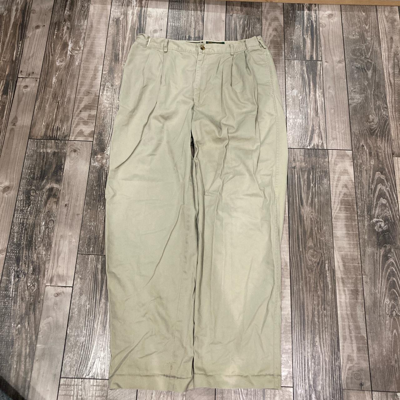 Baggy Khaki Izod Club Skatee Dress Pants 36x30 Good... - Depop