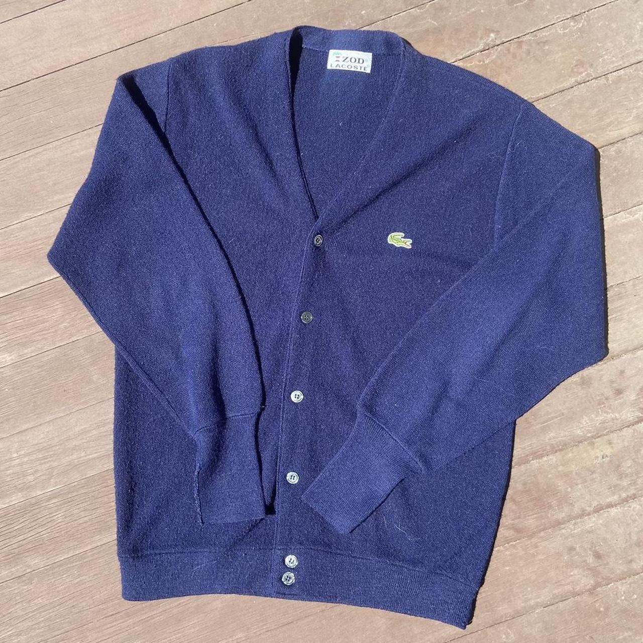 Vintage Izod LACOSTE navy v-neck cardigan 💙 Tag... - Depop