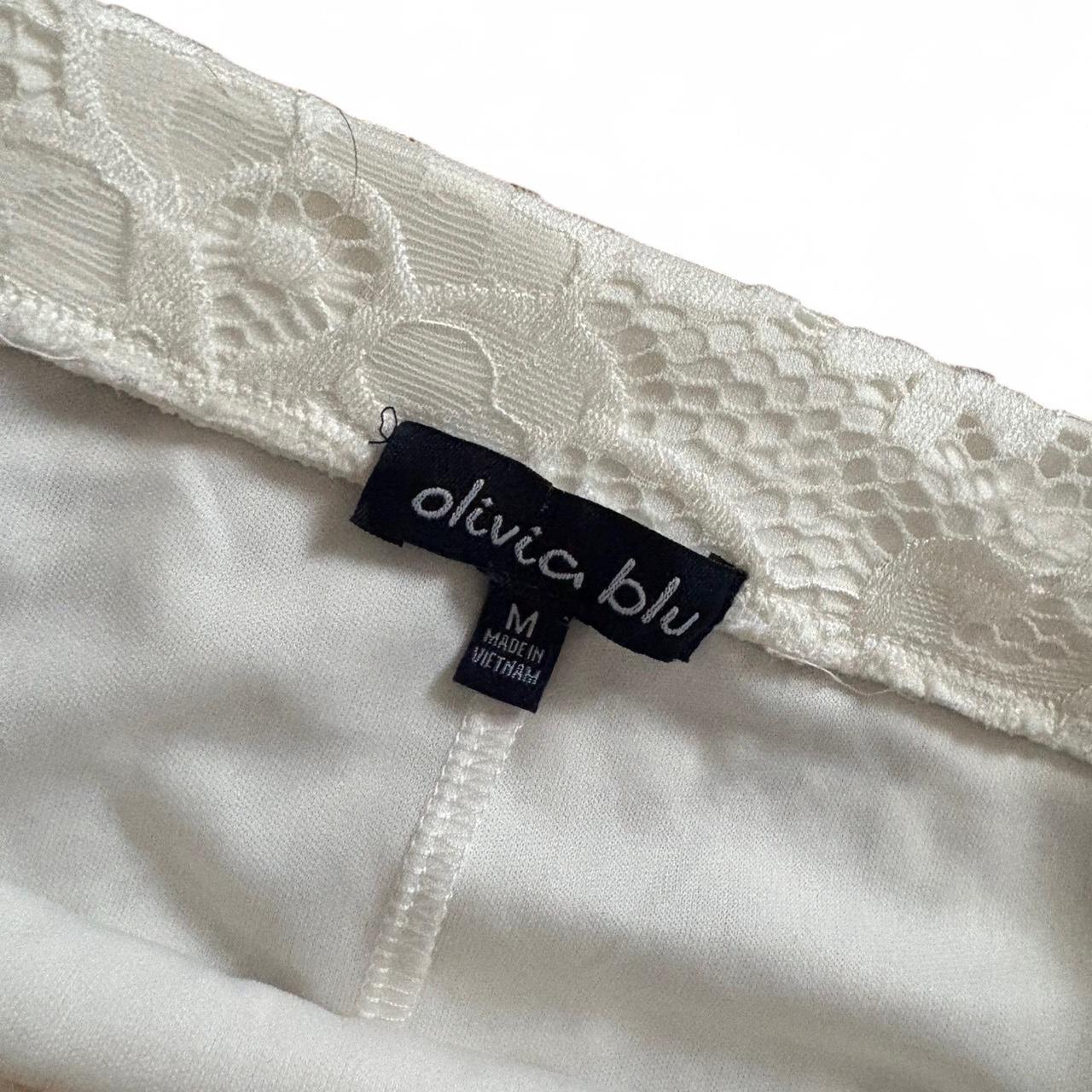 Preloved Women's Lace Skirt - White/Cream - M – "… - image 2