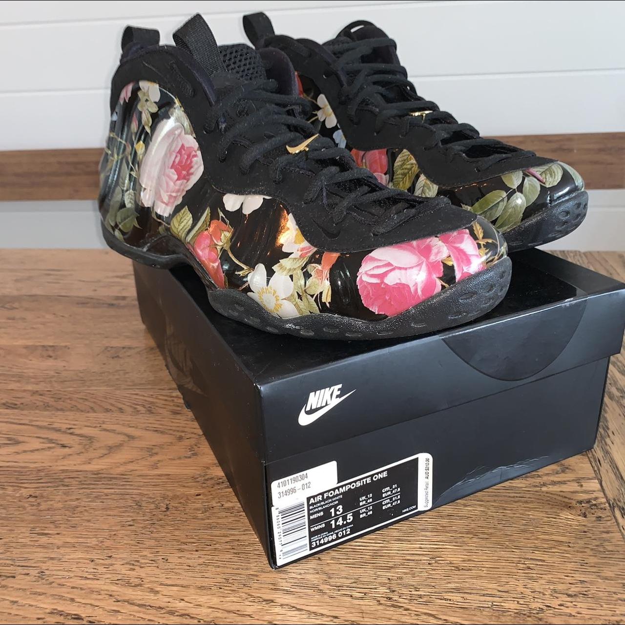 foamposite floral on feet