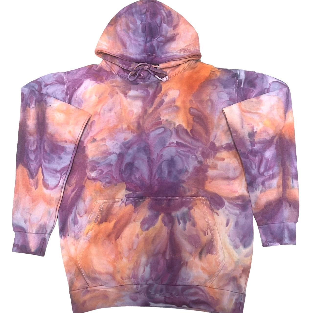 Orange and purple tie best sale dye hoodie