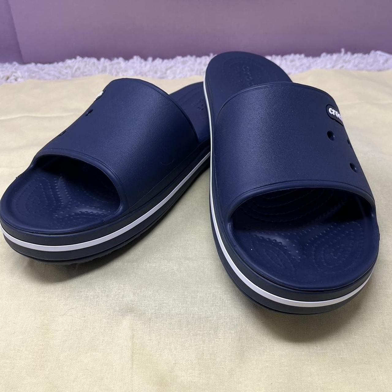 Men's slip on on sale sandals crocs style