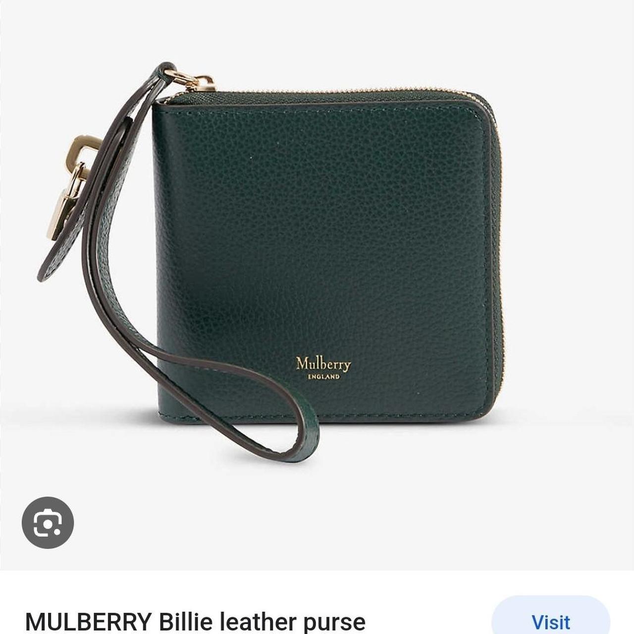 Mulberry Plaque Small Zip Coin Pouch | Mulberry Green Small Classic Grain |  Women | Mulberry