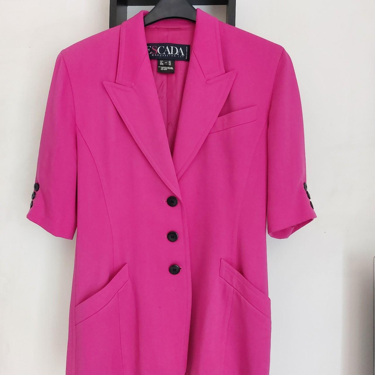 Escada vintage hot pink short sleeve jacket UK size