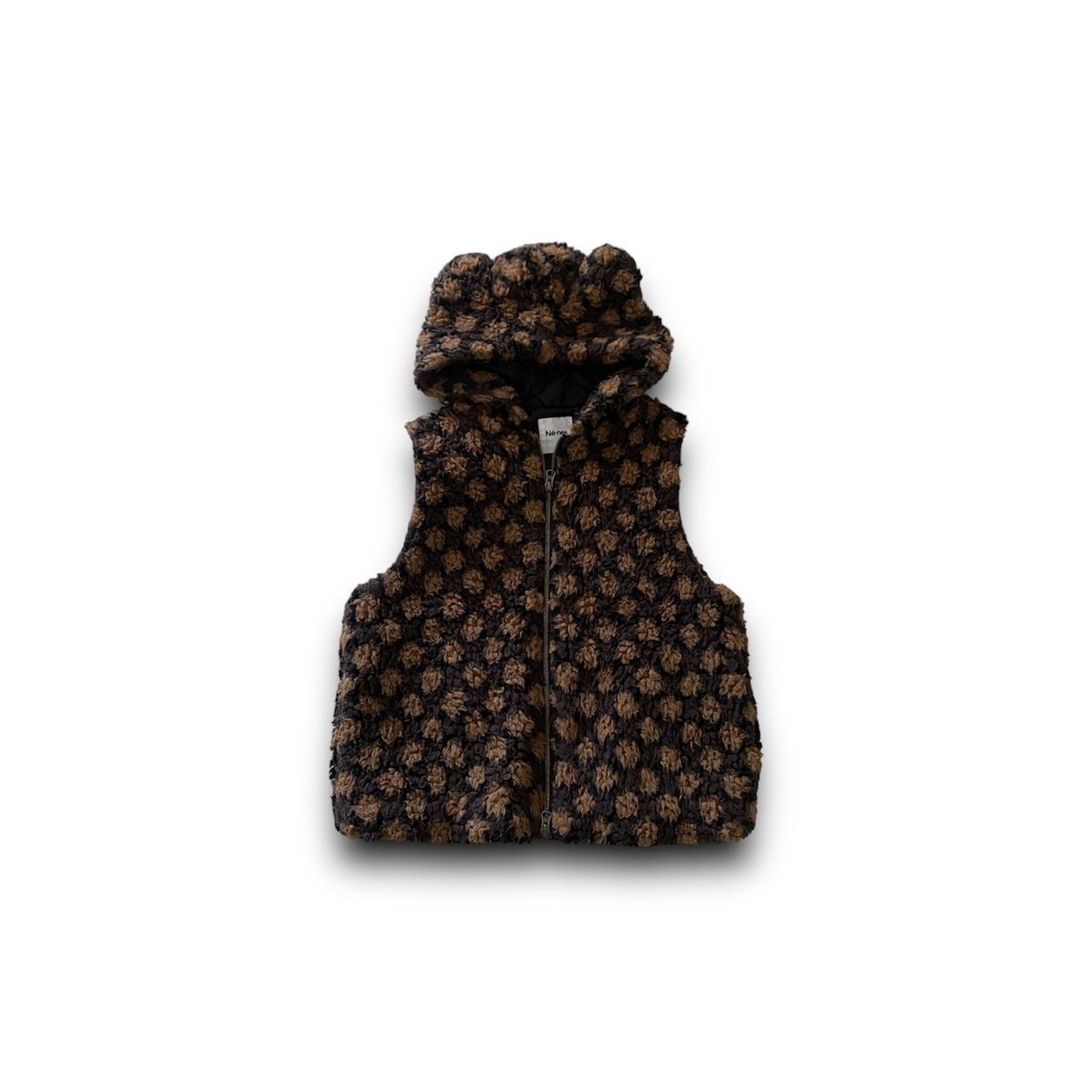 cat ear fur vest size 2 fits SM great... Depop