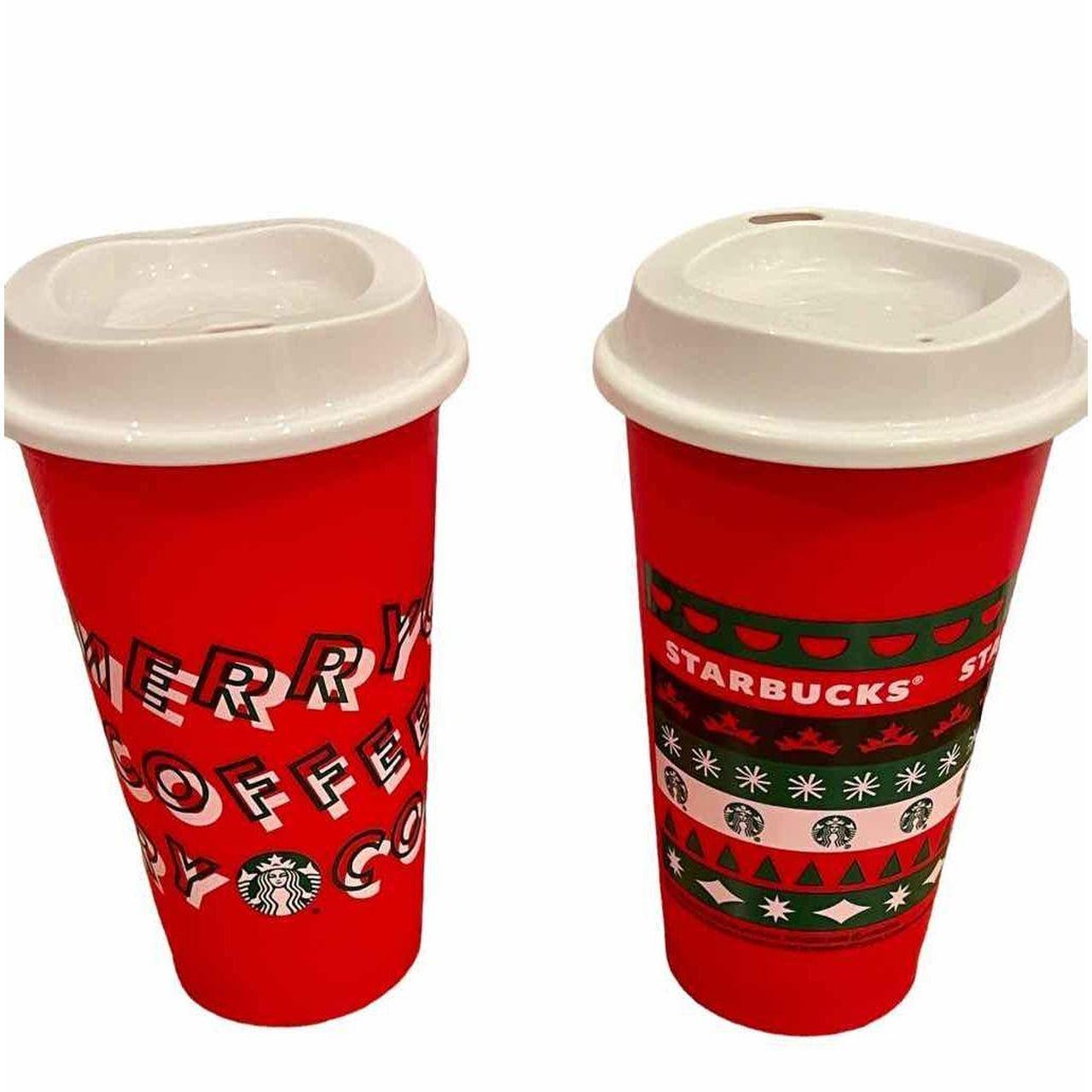 Starbucks Holiday Red reusable cups 2019 and 2020... Depop